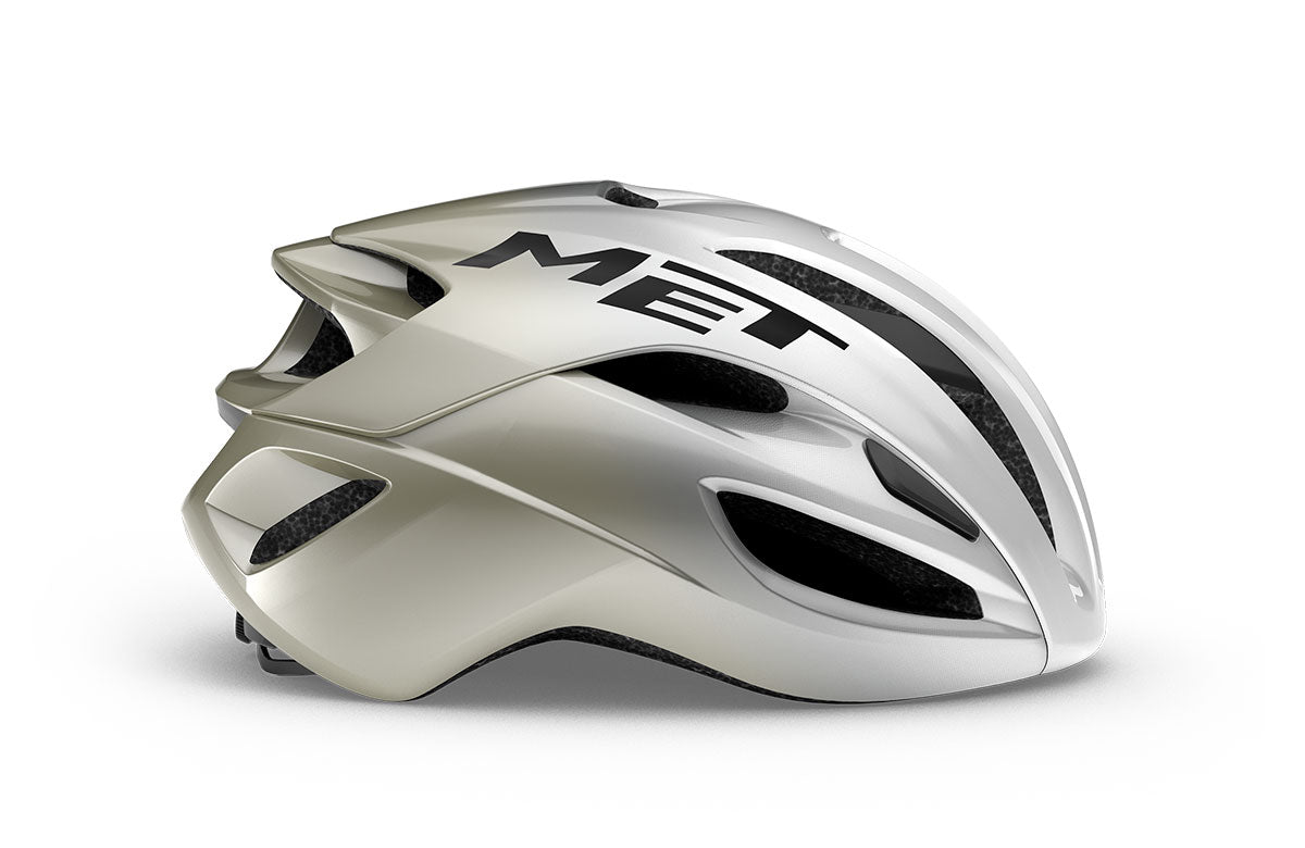 MET Casco de Bicicleta Rivale Mips Silver Gray Glossy