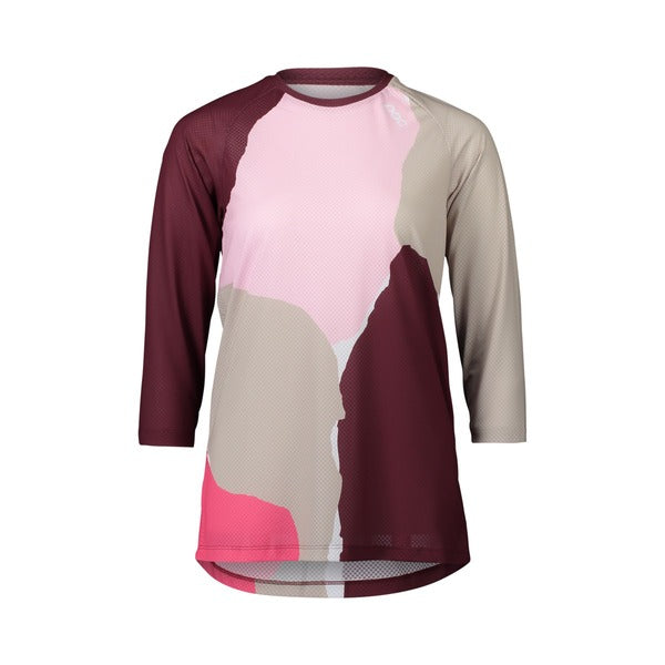 Poc Polera de Bicicleta Mujer Mtb Pure 3/4 Jersey Splashes Propylene Red
