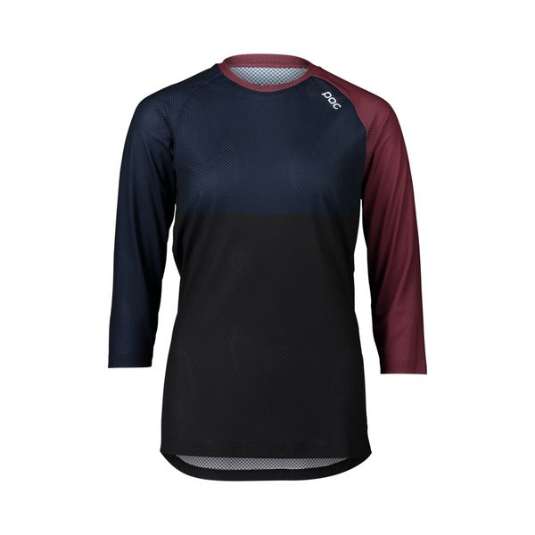 Poc Polera de Bicicleta Mujer Mtb Pure 3 4 Jersey Propylene Red Turmaline Navy Black