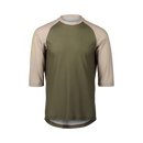 Poc Polera de Bicicleta MTB Pure 3/4 Jersey Epidote Green/Light Sandstone Beige