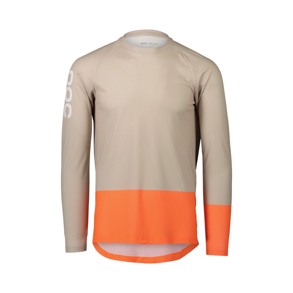 Poc Polera de Bicicleta Mtb Pure Ls Jersey Light Sandstone Beige/Zink Orange