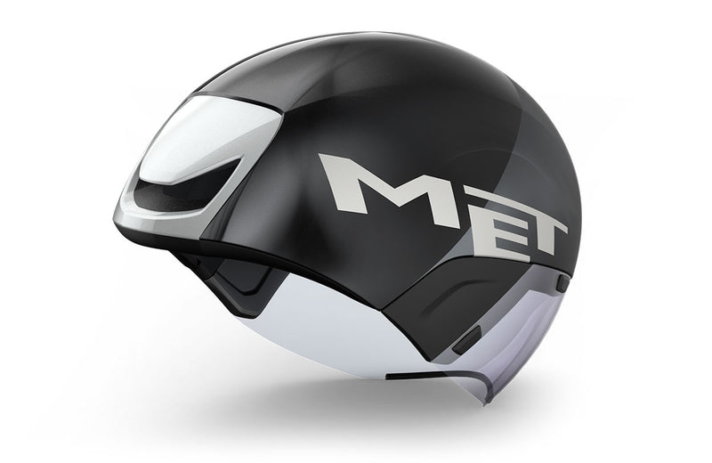 MET Casco de Bicicleta Codatronca CE Black Silver Matt Glossy