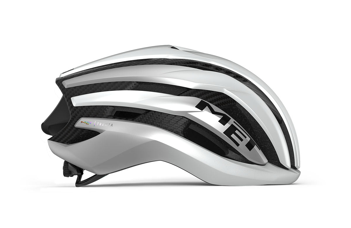 MET Casco de Bicicleta Trenta 3K Carbon Mips CE White Silver