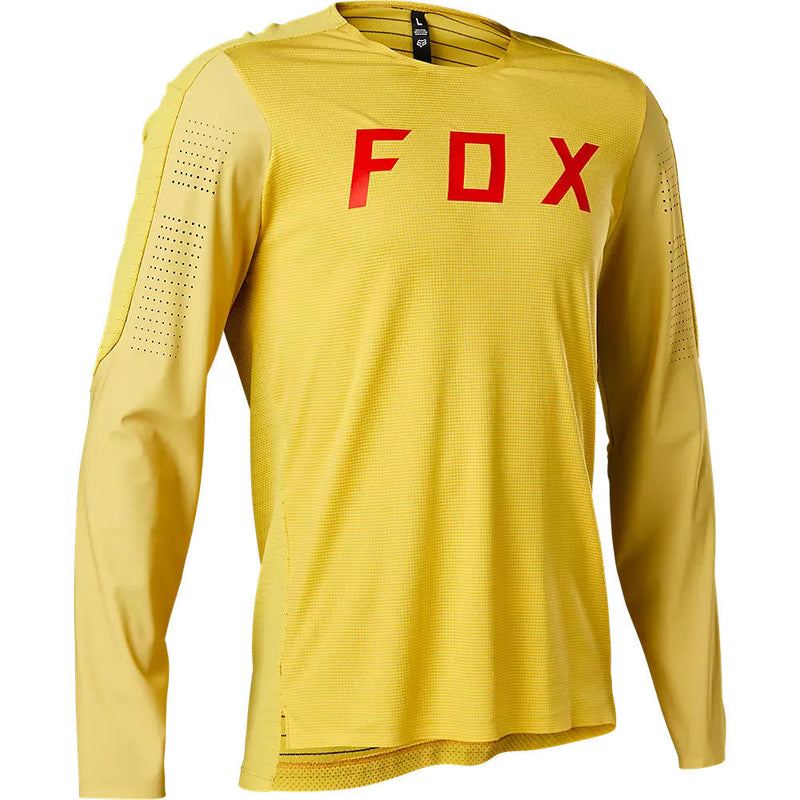 Fox Polera Bicicleta Flexair Pro Manga Larga Amarillo