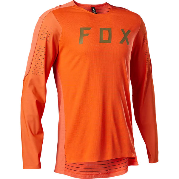 Fox Polera Bicicleta Flexair Pro Manga Larga Naranjo