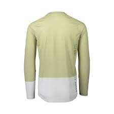 Poc Polera de Bicicleta Mtb Pure Ls Jersey Prehnite Green/Hydrogen White